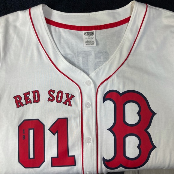 Victoria’s Secret PINK Red Sox Jersey Size Medium - Picture 4 of 11
